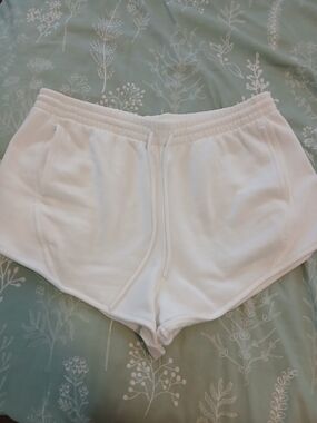PINK Victoria's Secret White Sweatshorts